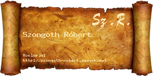 Szongoth Róbert névjegykártya